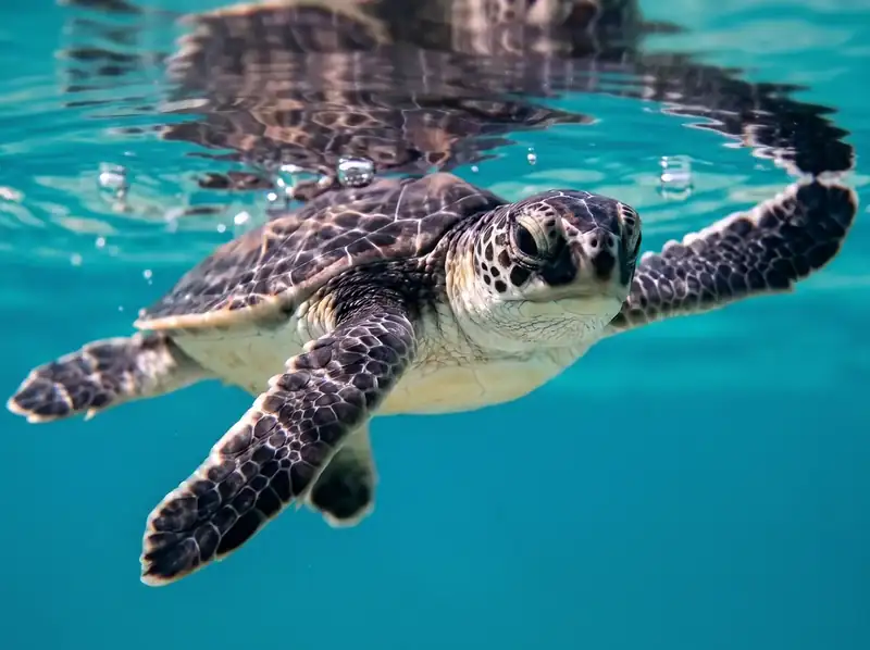 Snorkeling at Mabul and Kapalai to see green sea turtles with Tampi Tampi Resort near the Tun Sakaran Marine Park