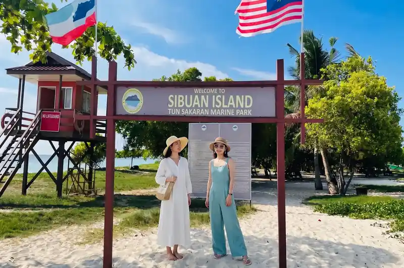 Welcome signboard at the entrance of Sibuan Island Tampi Tampi Resort